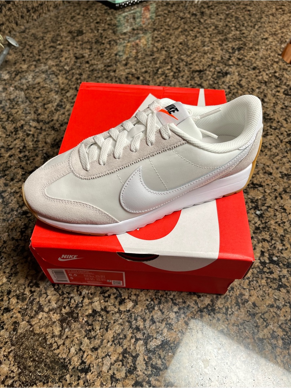 Nike Women's White & Tan Classic Sneaker